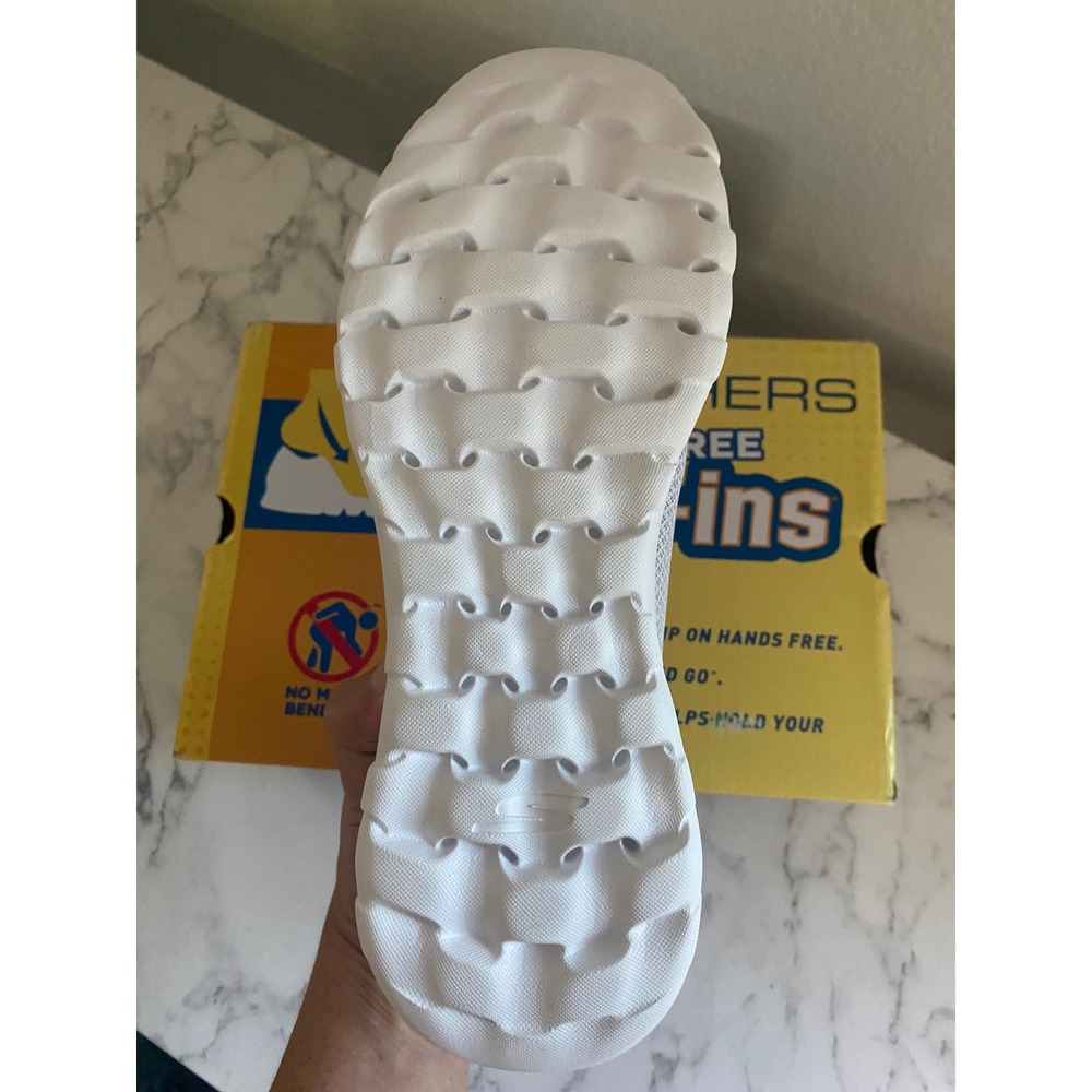 Skechers Go Walk Arch Fit Joy Stefani Hands Free Slip-ins Light Gray 126303 LTGY - Picture 9 of 9